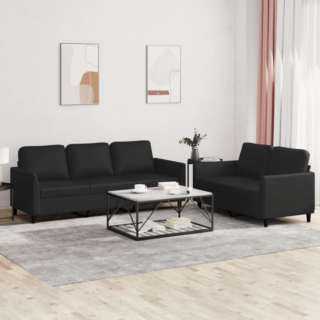 Spacious Black Faux Leather Sectional Style Meets Everyday Comfort