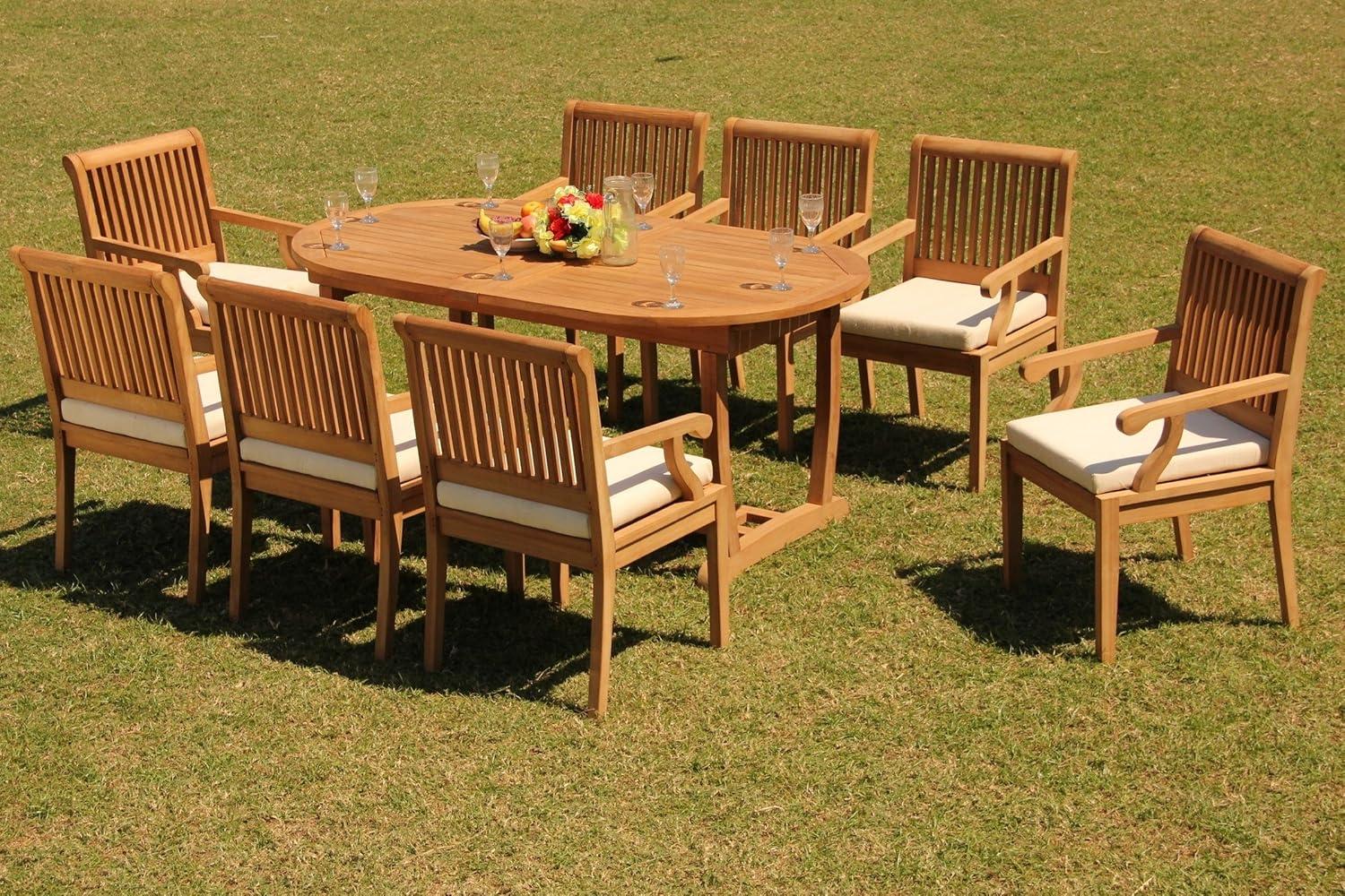 Spacious Comfort And Style Exploring The Grade A Teak Wood Dining Set