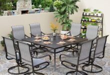 Spacious Comfort And Style Large 9 Piece Patio Dining Set Review