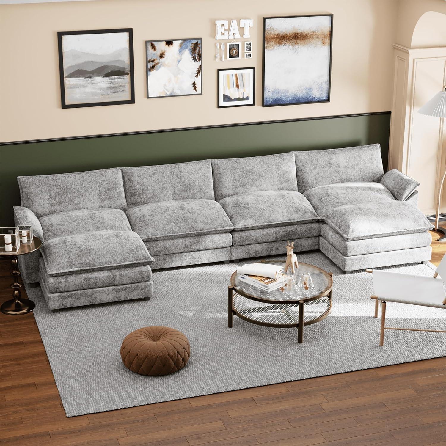 Spacious Comfort And Style With The Shahoo U Shaped Sofa