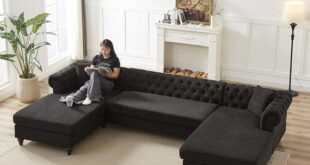 Spacious Comfort Meets Style In A U Shaped Chenille Sofa