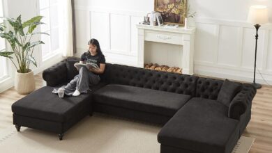 Spacious Comfort Meets Style In A U Shaped Chenille Sofa