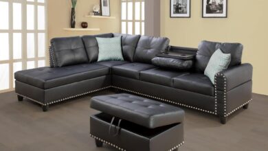 Spacious L Shaped Sofa With Storage And Hidden Cup Holders