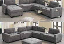 Spacious Modular Sofa With Usb Chargers And Storage Features