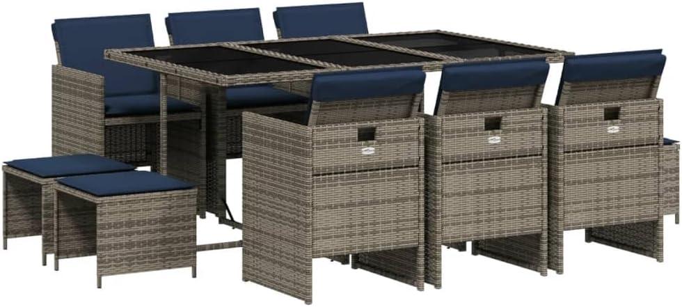 Spacious & Stylish: Exploring an 11-Piece Gray Patio Set