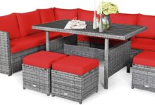 Spacious Stylish Exploring The Tangkula 7 Piece Patio Set