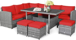 Spacious Stylish Exploring The Tangkula 7 Piece Patio Set