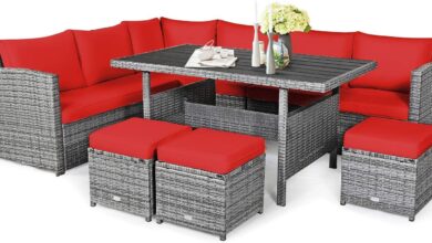 Spacious Stylish Exploring The Tangkula 7 Piece Patio Set