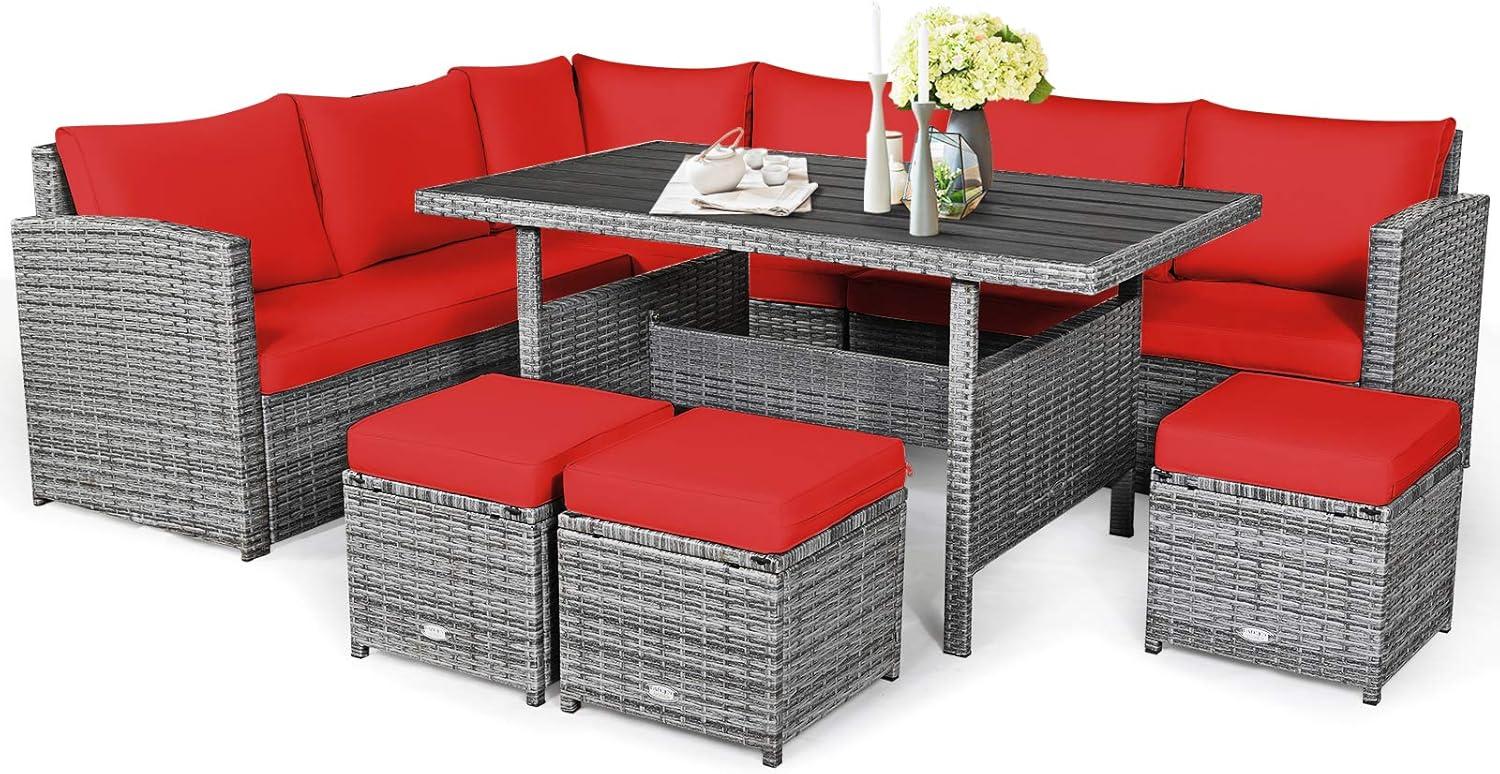 Spacious Stylish Exploring The Tangkula 7 Piece Patio Set