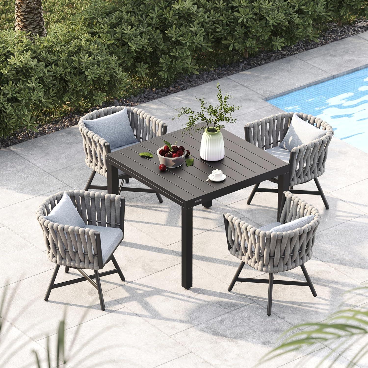 Spinning Comfort Meets Style Outdoor Dining Set Review