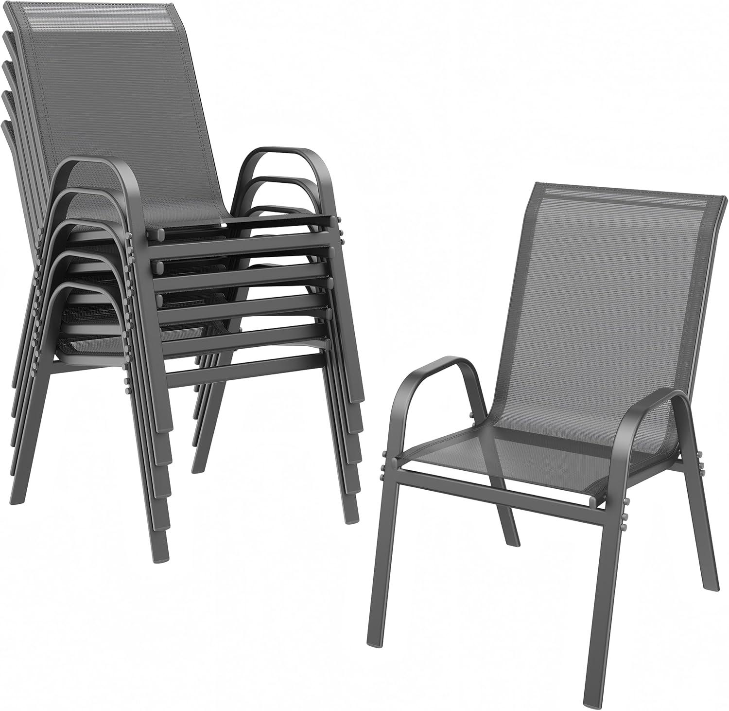 Stackable Patio Chairs Set Comfort Meets Easy Outdoor Style