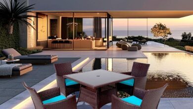 Sunnymall Outdoor Wicker Dining Set For Your Compact Patio