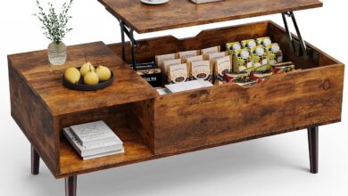 Sweetcrispy Lift Top Coffee Table Stylish Storage Function