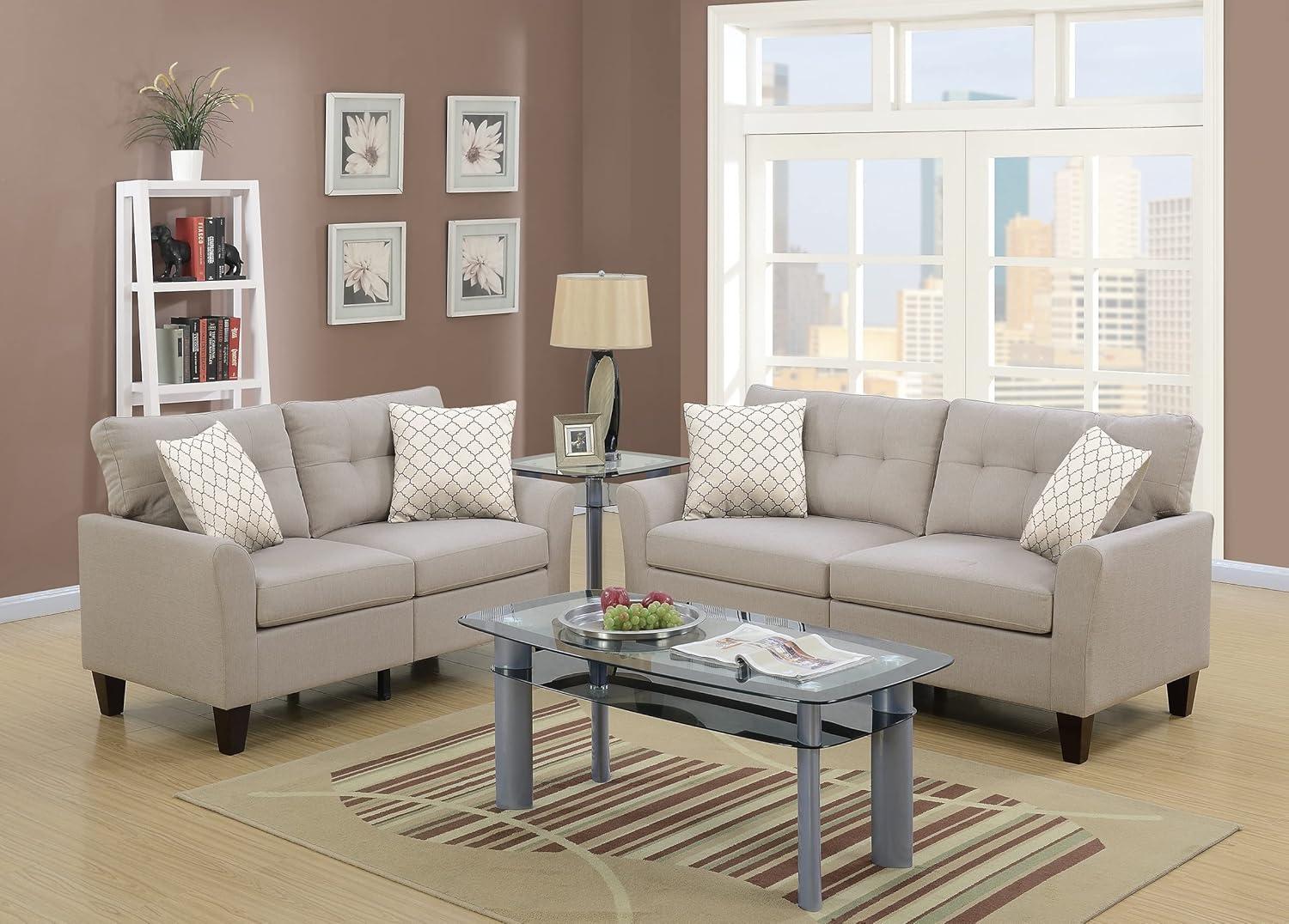 Transform Your Living Space With This Stylish 2 Piece Sofa Set