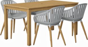 Transforming Our Backyard With Urban Elements Stylish Teak Patio Set