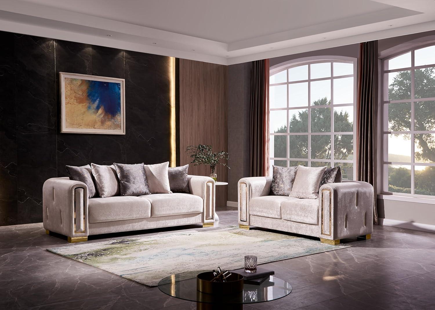 Transforming Our Space A Closer Look At The 2pc Beige Living Room Set