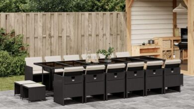 Transforming Outdoor Dining With A Chic 17 Piece Rattan Set