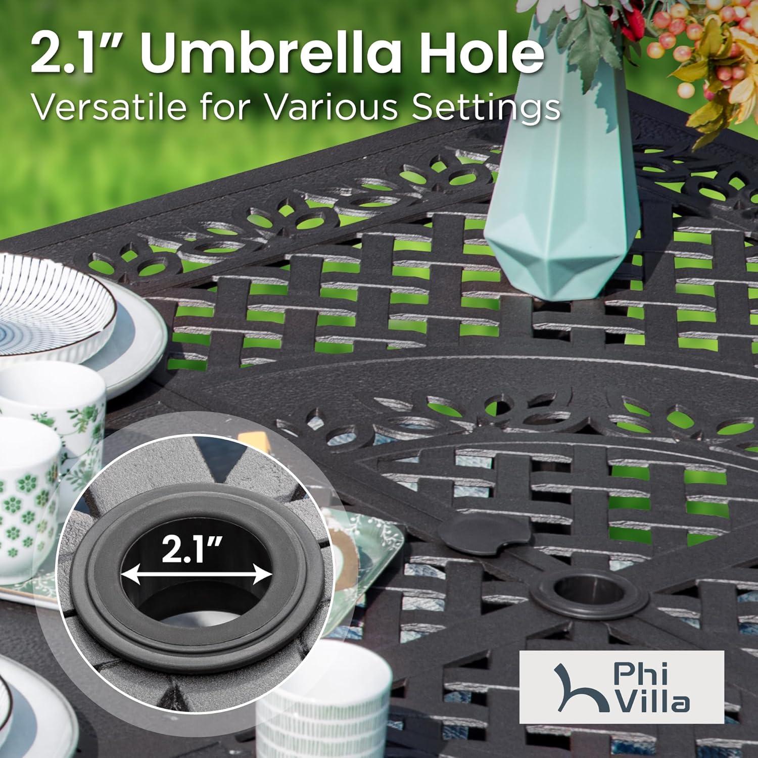 Transforming Outdoor Spaces with PHI VILLA's Elegant 9-Piece Dining Set