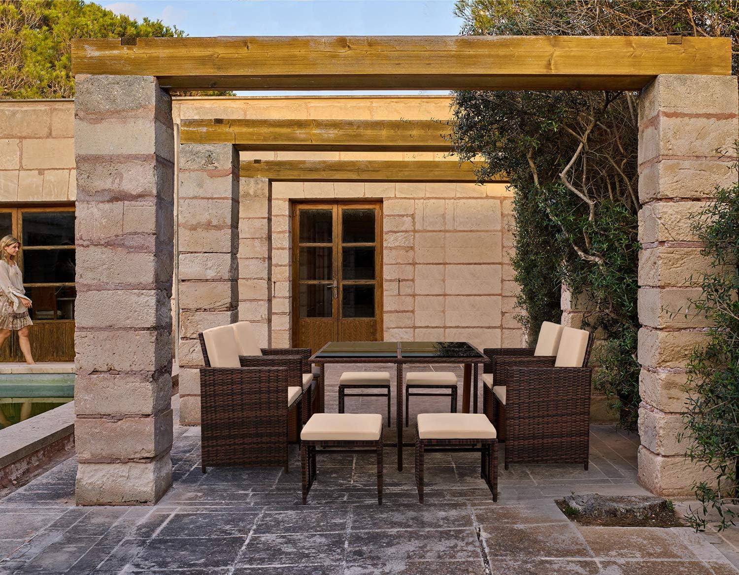 Transforming Outdoor Spaces with Tuoze's Stylish Rattan Set