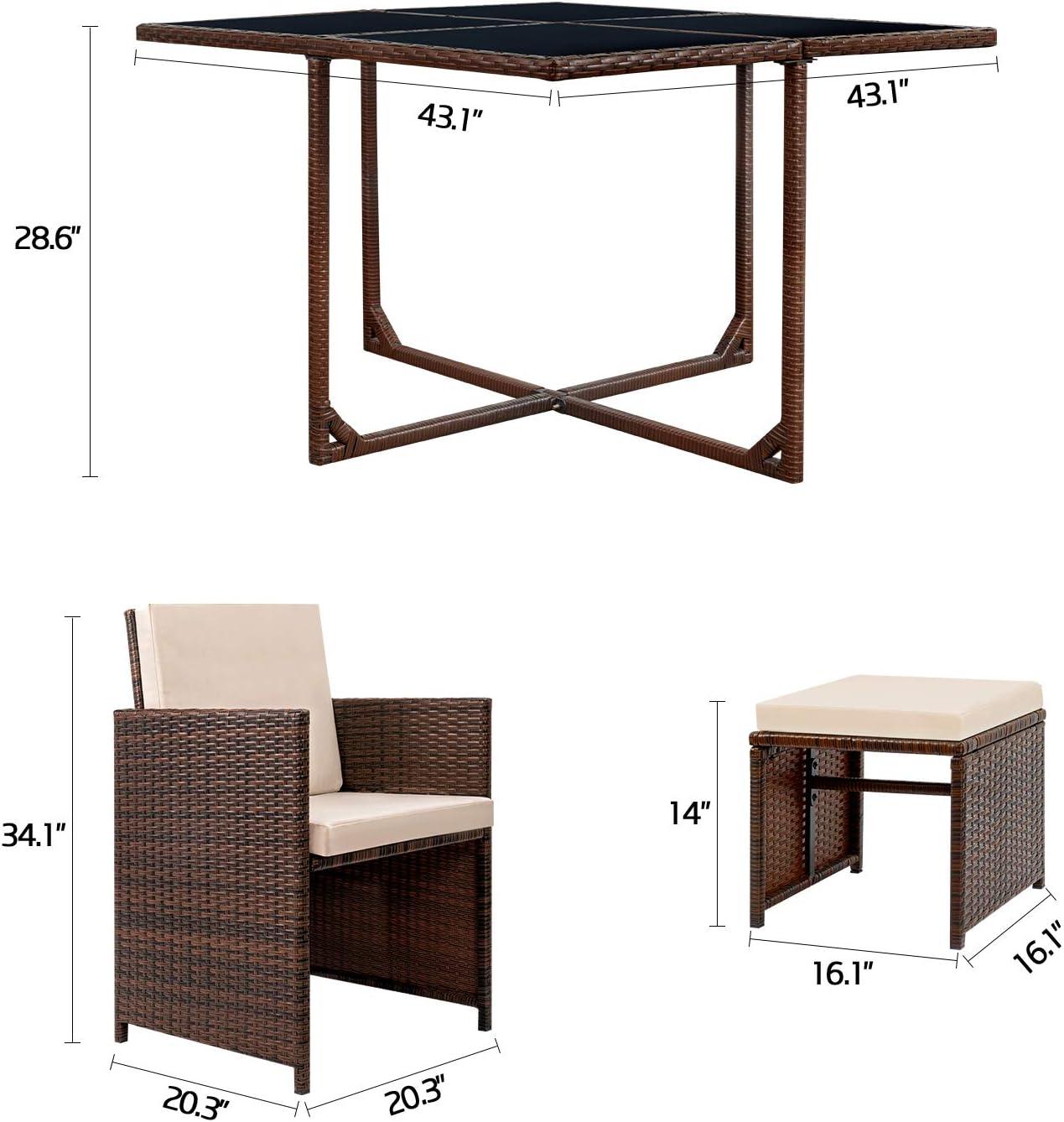 Transforming Outdoor Spaces with Tuoze's stylish Rattan Set