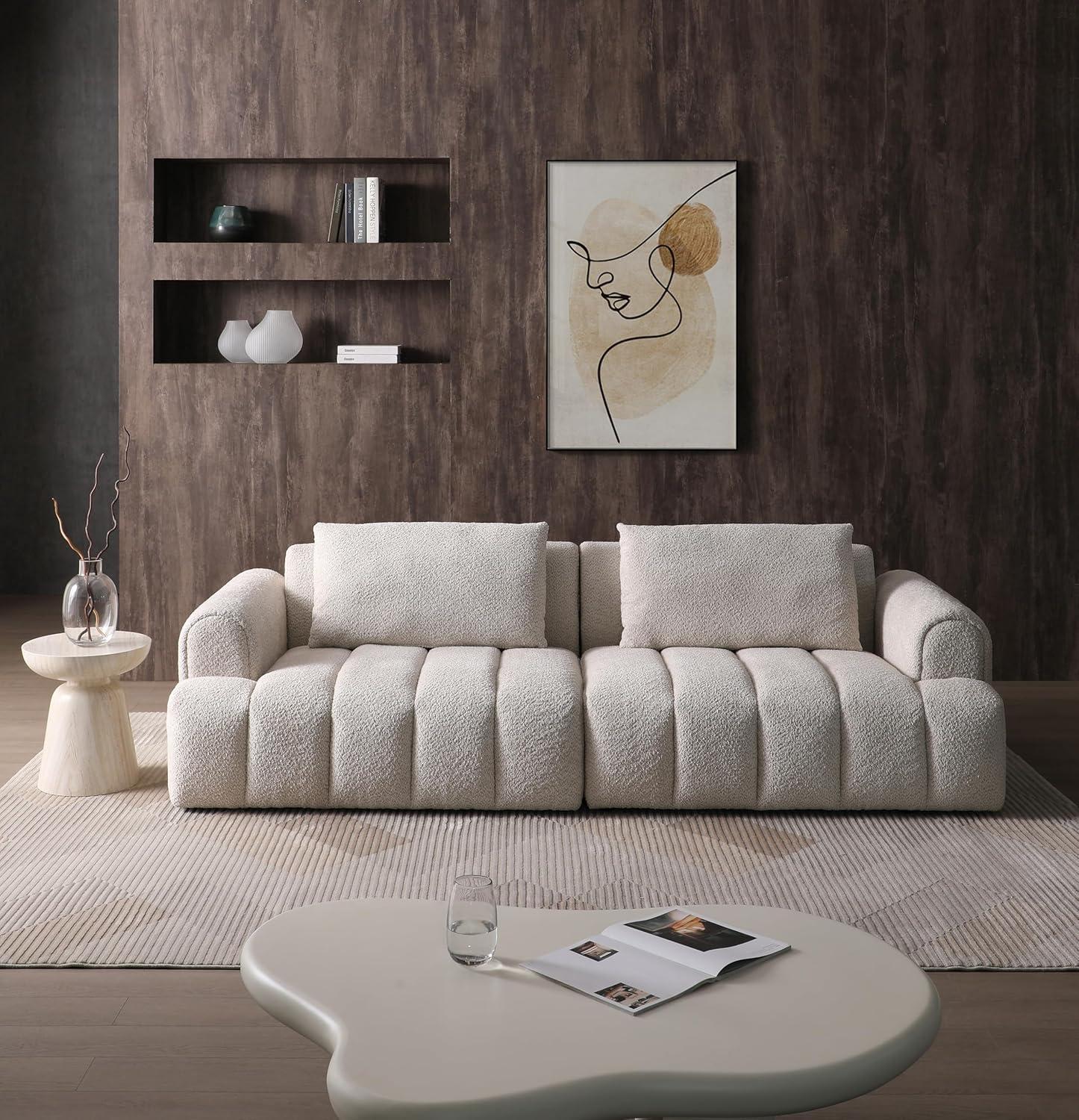Unwinding In Style Exploring The Plush Comfort Of Modular Teddy Velvet Sofas