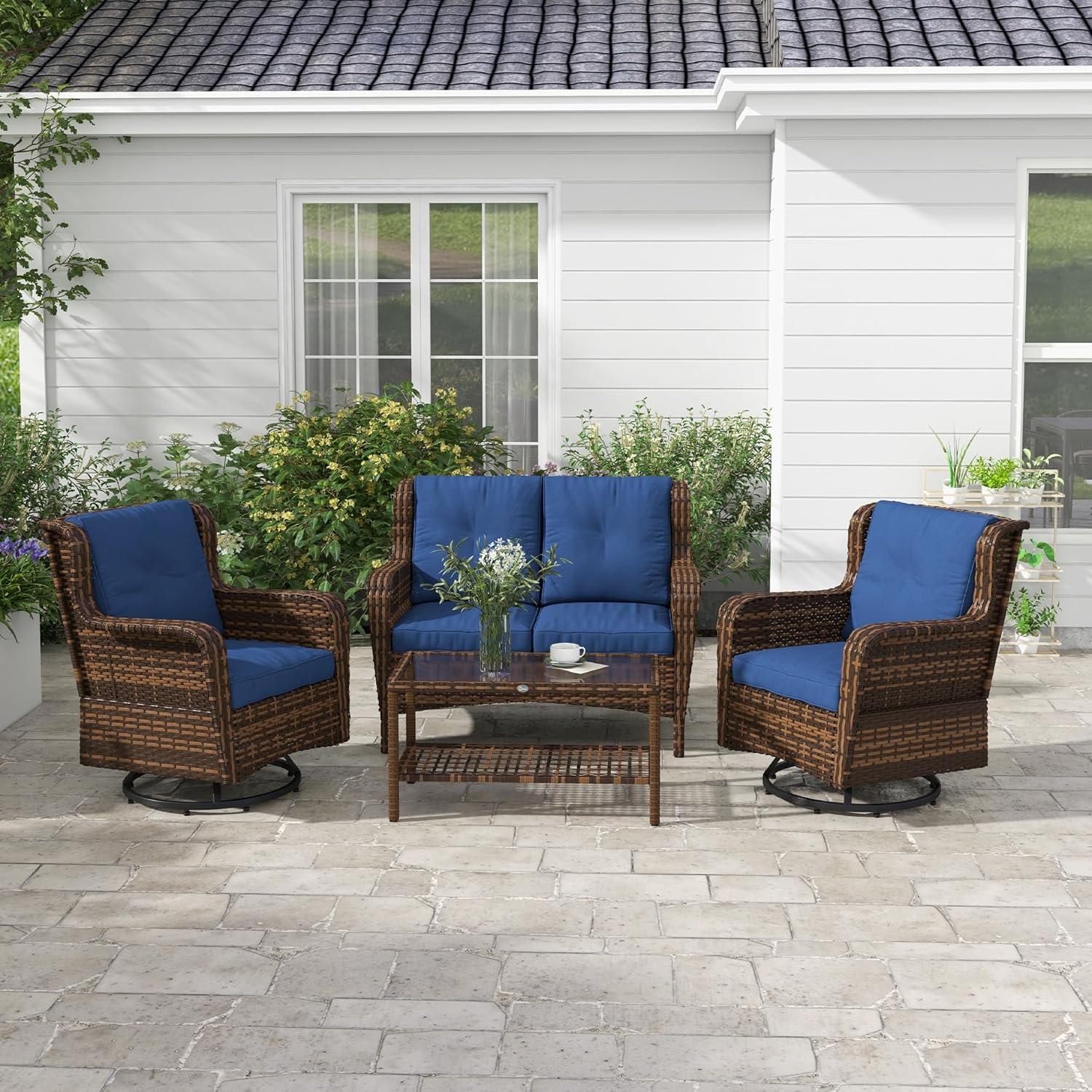 Unwinding Outdoors Exploring The Outsunny 4 Piece Patio Set