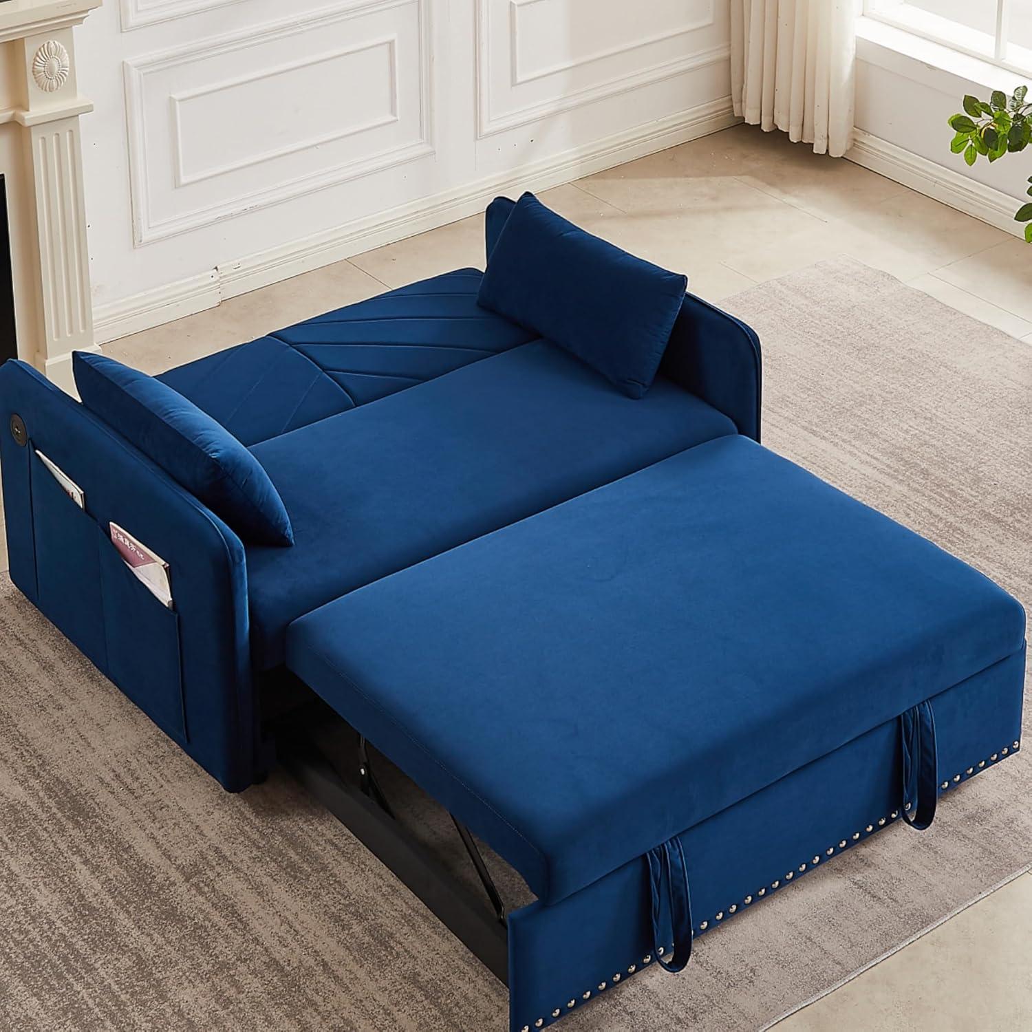 Velvet Lounge Sleeper Sofa Bed Comfort Meets Modern Functionality