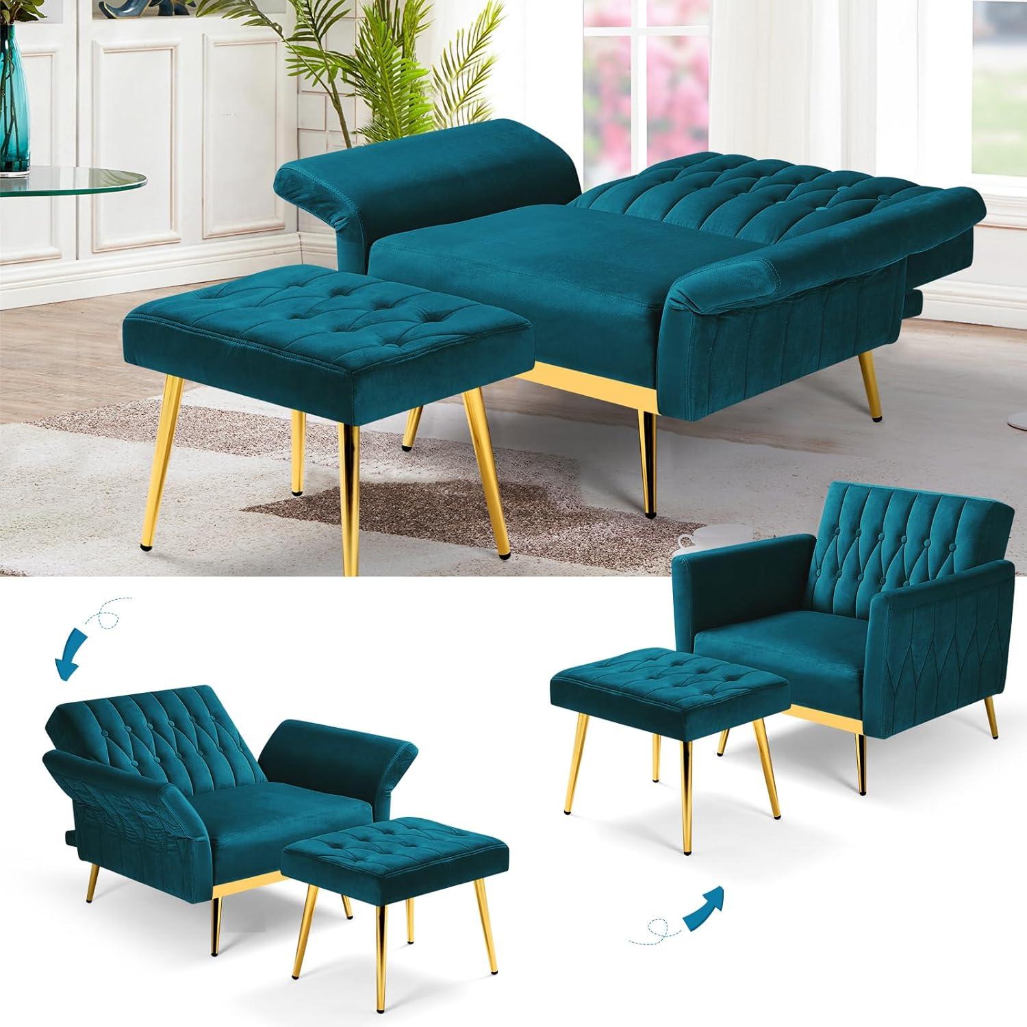 Velvet Sofa Set & Ottoman: Comfort and Style Explored