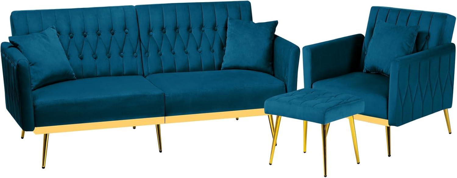 Velvet Sofa Set & Ottoman: Comfort and Style Explored