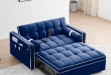 Versatile Velvet Sleeper Sofa Bed With Adjustable Comfort Options
