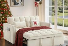 Versatile Velvet Sofa Bed Comfortable Stylish And Space Smart