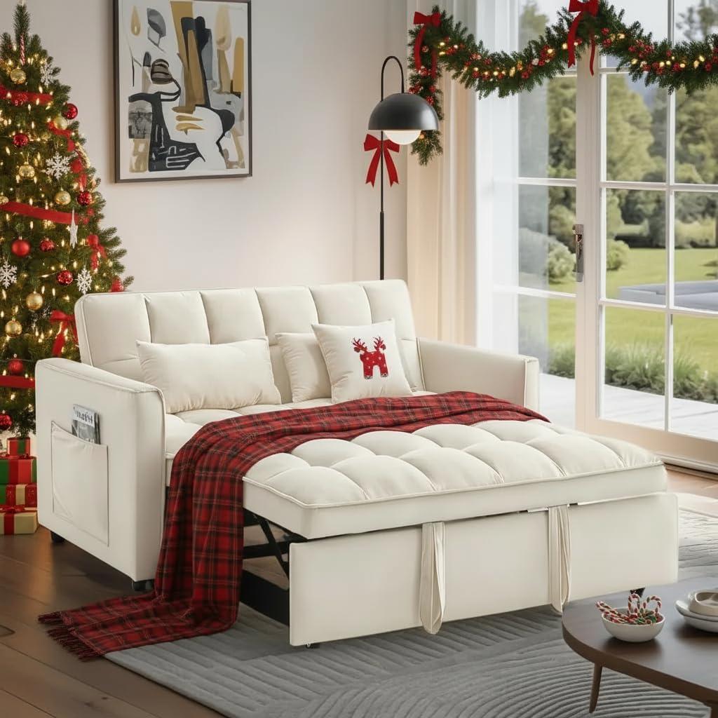 Versatile Velvet Sofa Bed Comfortable Stylish And Space Smart
