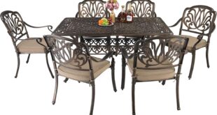 Vingli 7 Piece Outdoor Dining Set Stylish Comfort For Six