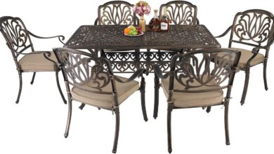 Vingli 7 Piece Outdoor Dining Set Stylish Comfort For Six