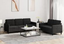 We Review A Black Velvet 5 Seat Sofa For Style Comfort