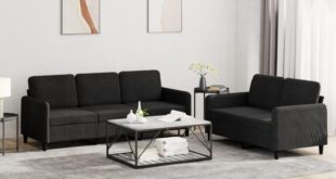 We Review A Black Velvet 5 Seat Sofa For Style Comfort