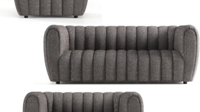 We Review Glam Boucle Sofa Set Channel Tufted Chic