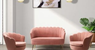 We Review Pink Velvet 3 Piece Sofa With Flower Back