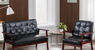 We Test The Okeysen Black Mid Century Loveseat Set