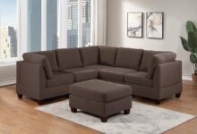 We Tested The Modular Grey Linen 6pc L Sectional
