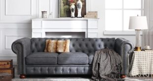 Why The Classic Dark Grey Faux Leather Sofa Fits Any Living Room Perfectly