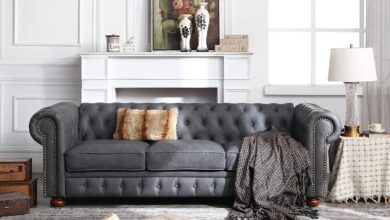 Why The Classic Dark Grey Faux Leather Sofa Fits Any Living Room Perfectly