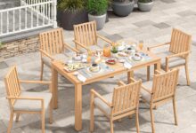 Wisteria Lane Aluminum 7 Piece Patio Set For Your Backyard