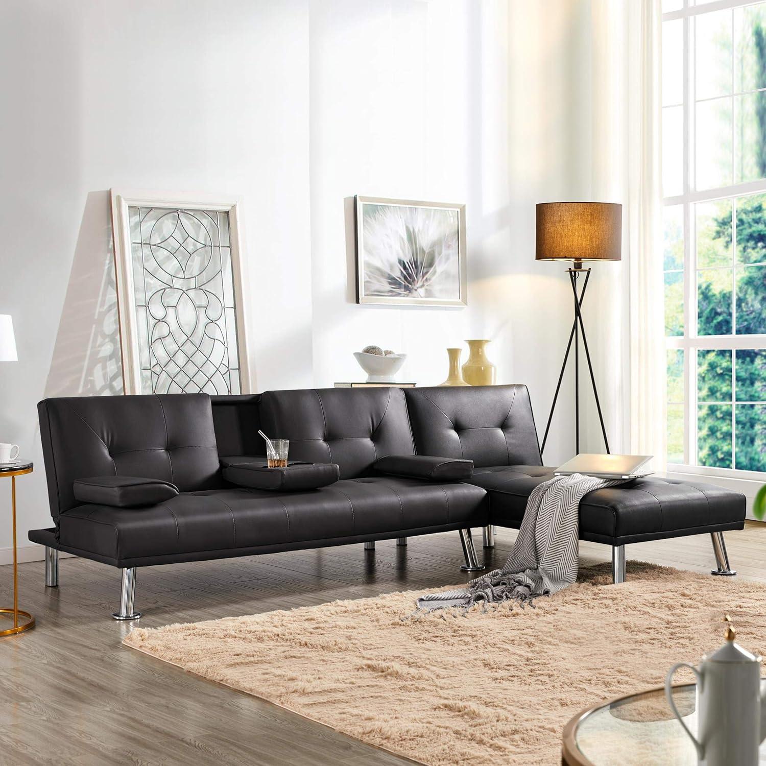 Yaheetech Faux Leather Sectional Style Meets Small Space Living