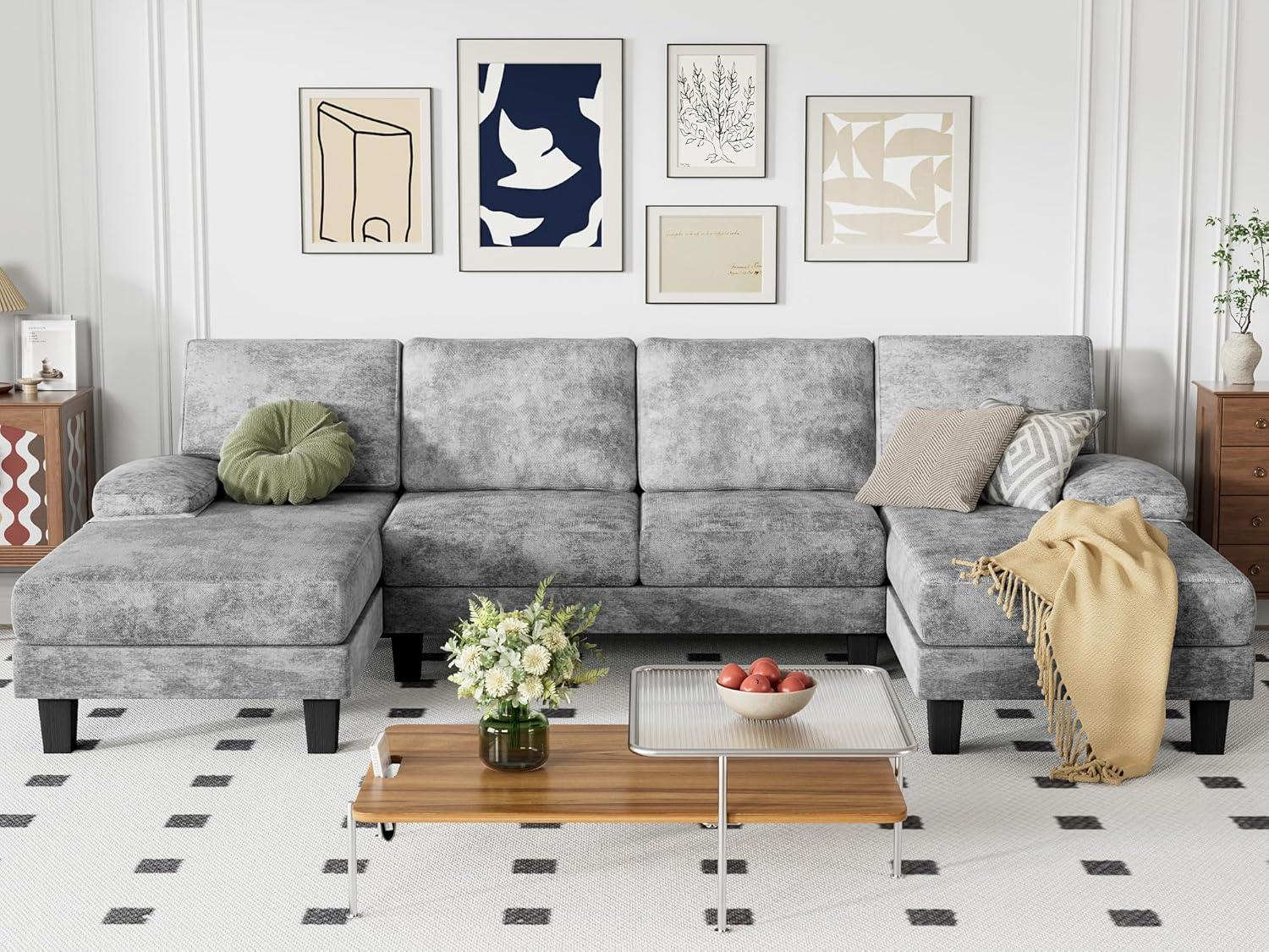 Yeshomy U Shaped Sectional Sofa Comfort Meets Modern Style