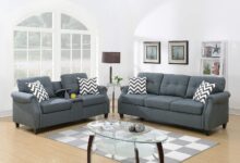 2pcs Plush Polyfiber Sofa Set A Fit For Your Living Room