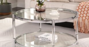 32 Tempered Glass Round Coffee Table In Your Living Room