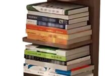 5 Tier Wooden Ladder Bookshelf Fits In Your Narrow Corner