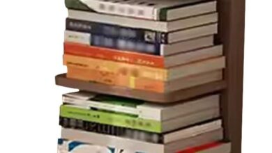 5 Tier Wooden Ladder Bookshelf Fits In Your Narrow Corner