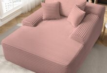 65 Chaise Lounge Chair Roomy Corduroy Seat For Your Nook